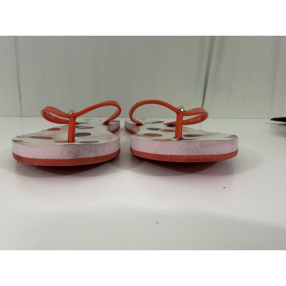 Kate Spade Feldon Flip Flop New in Box Oskar Dot Print Size 10B Red White Black - Picture 3 of 12